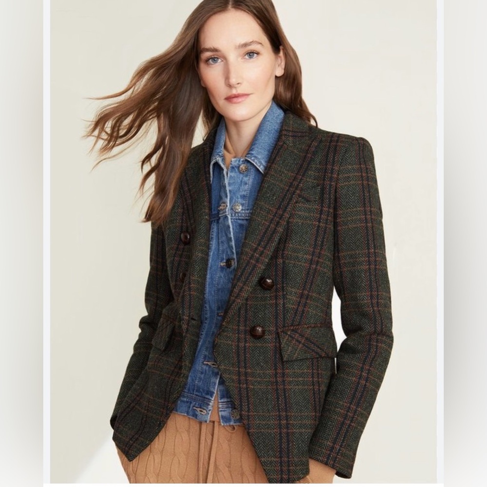 Veronica Beard Plaid Wool Blazer size 6